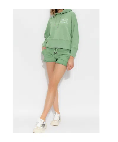 Dsquared2 Rolled-hem Drawstring Shorts In Green