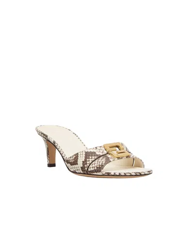 Fendi Brown Ayers Medium-heeled Sandals In Nude
