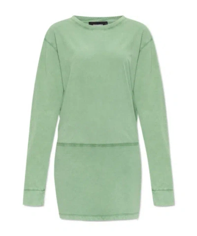 Dsquared2 Long-sleeve Mini Dress In Green