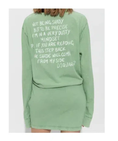 Dsquared2 Long-sleeve Mini Dress In Green