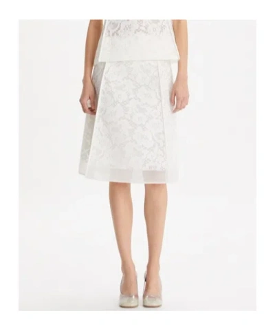 Tory Burch Corded Lace Skirt In White