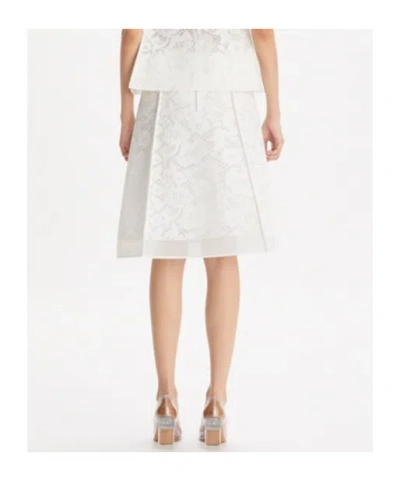 Tory Burch Corded Lace Skirt In White