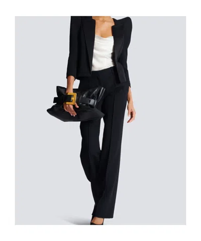 Balmain Draped Satin Top In White