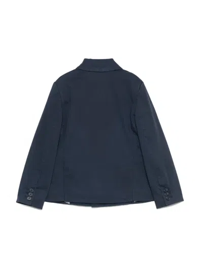 Fay Double-breasted Blazer In Blue