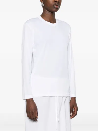 Comme Des Garçons Logo T-shirt In White