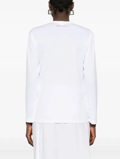 Comme Des Garçons Logo T-shirt In White