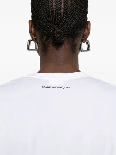 Comme Des Garçons Logo T-shirt In White