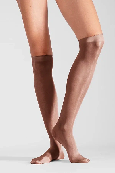 Lechery Shiny Sheer Knee-high Sock Set In Cocoa, Women's At Urban Outfitters In Cocoa