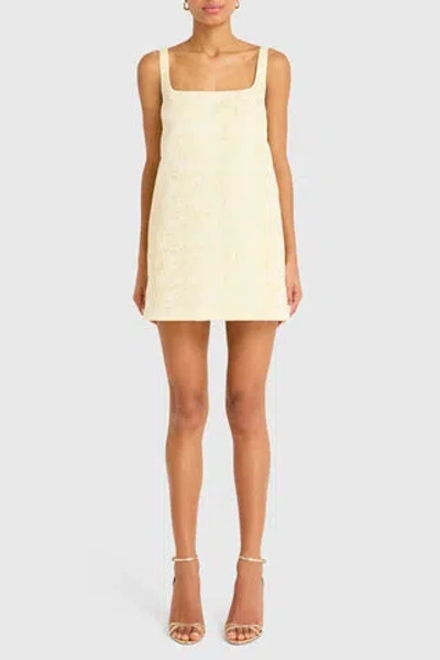 Amanda Uprichard Rinaldi Dress In Corn Silk In White