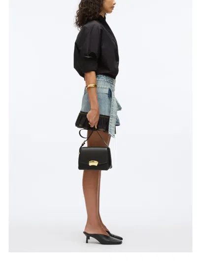 3.1 Phillip Lim Denim Ruffle Mini Skirt In Washed Indigo In Multi