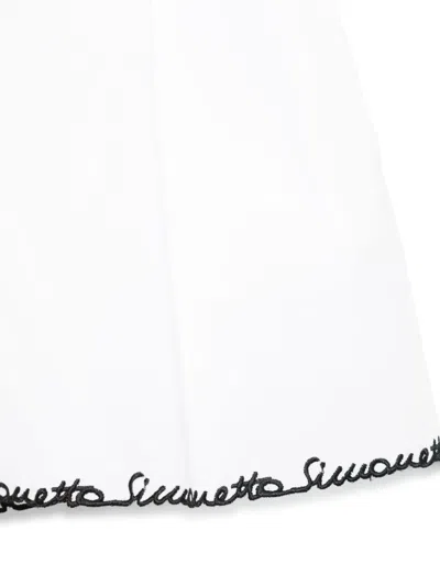 Simonetta Logo-embroidered Shorts In White