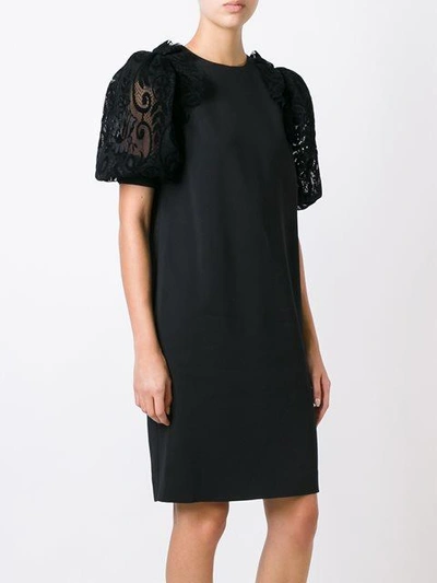 Shop Emanuel Ungaro Lace Bodice Evening Dress - Black