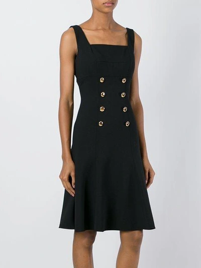 Shop Dolce & Gabbana Metallic Buttons Dress