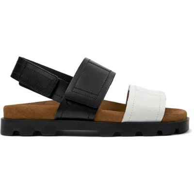 Camper Brutus Sandal In Black,white