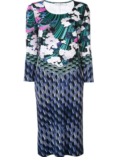 Shop Mary Katrantzou Jewel Cloud Print Panelled Dress