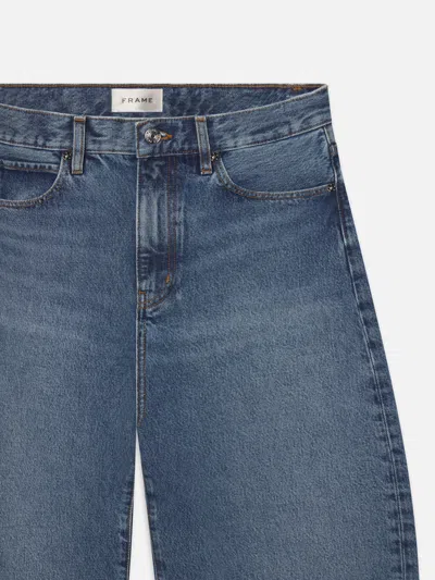 Frame Low Slung Barrel Trousers In Blue