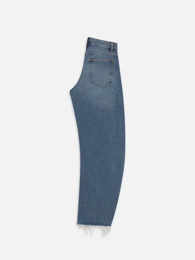 Frame Low Slung Barrel Trousers In Blue