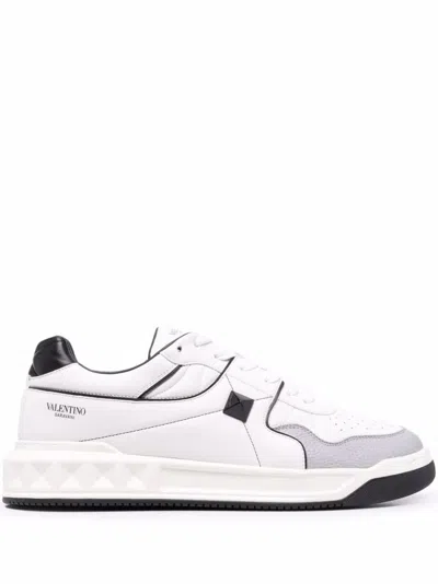 Valentino Low-top One Stud Sneakers In White