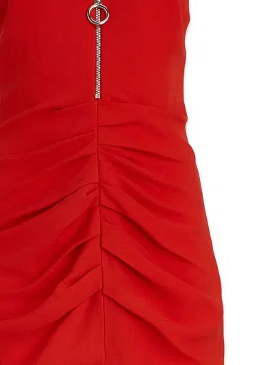 Del Core Drape-detail Maxi Dress In Red