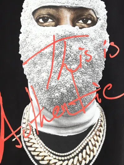 Ih Nom Uh Nit Black Cotton Sweatshirt With Printed Front Logo In Black