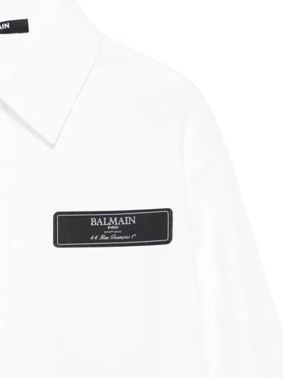 Balmain Logo-patch Shirt In White