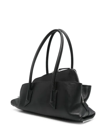 Attico Small La Passeggiata Leather Bag In Black