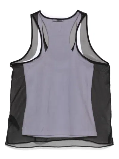 Patrizia Pepe Double-layer Top In Black