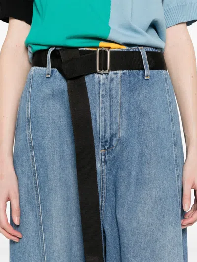 阔腿工装牛仔裤