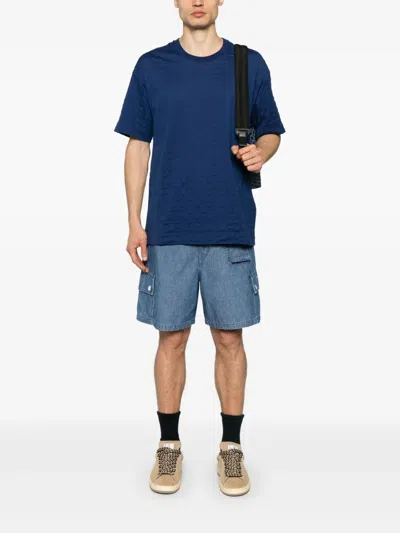 Givenchy Monogram 72 Jacquard T-shirt In Blue