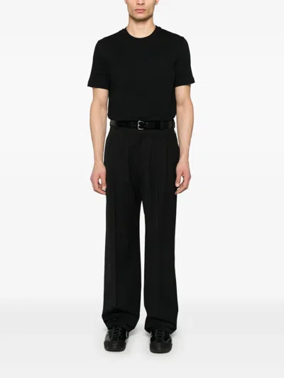 Helmut Lang Cotton Logo T-shirt In Black