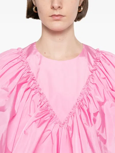 荷叶边细节迷你连衣裙