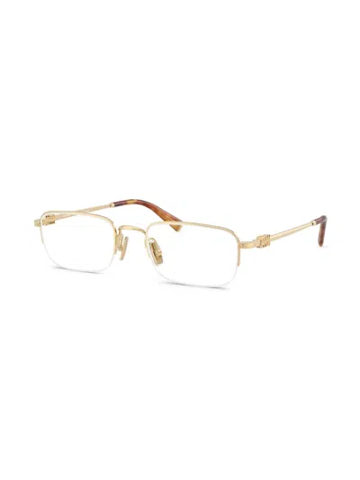 Miu Miu Brille Mit Eckigem Gestell In Gold