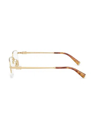 Miu Miu Brille Mit Eckigem Gestell In Gold