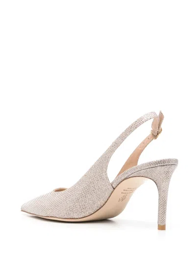 Stuart Weitzman Stuart Power Lsgbk 7 Pumps In Gold Leather In Silver