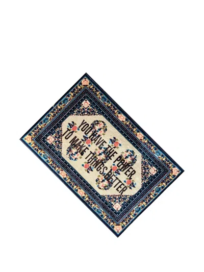 Seletti You Have The Power Rug In Blue