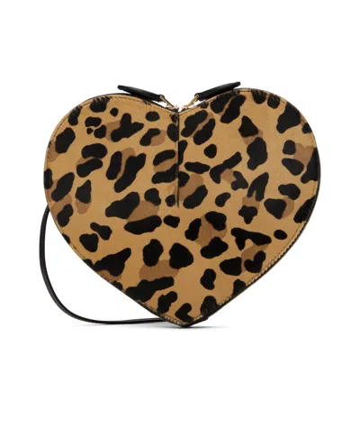 Alaïa Alaia Le Coeur Bag In Leopard-print Calf Hair Women In Black