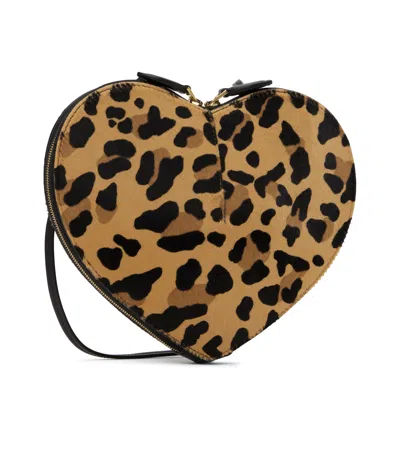 Alaïa Alaia Le Coeur Bag In Leopard-print Calf Hair Women In Black