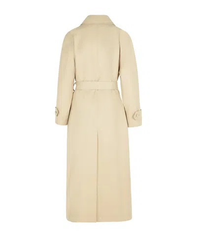 Dolce & Gabbana 'over' Beige Polyester Blend Trench Coat In Neutral
