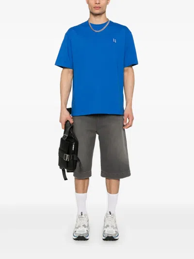 Ader Error Logo-patch T-shirt In Blue