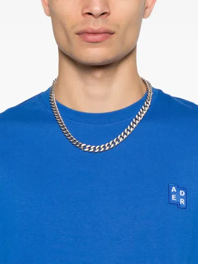 Ader Error Logo-patch T-shirt In Blue