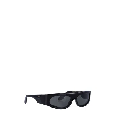Retrosuperfuture Pharoah Narrow Oval Frame Sunglasses In Black