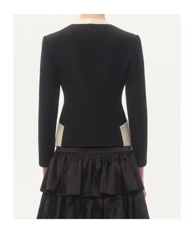 Valentino Embroidered Blazer In Black