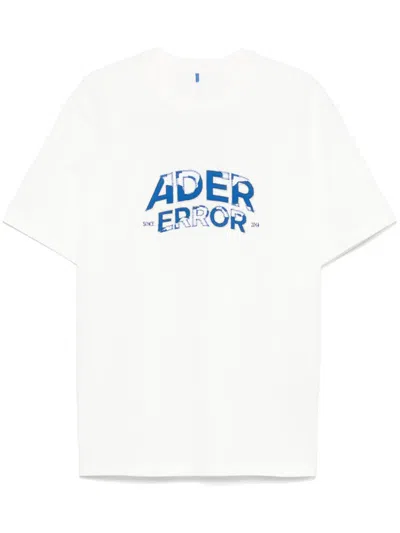 Ader Error Logo-embroidered T-shirt In Neutrals