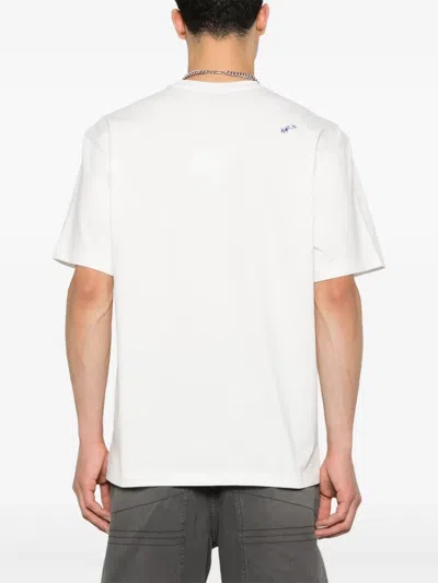 Ader Error Logo-embroidered T-shirt In Neutrals