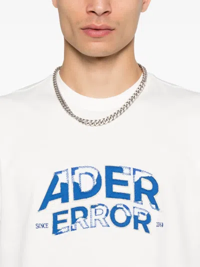 Ader Error Logo-embroidered T-shirt In Neutrals