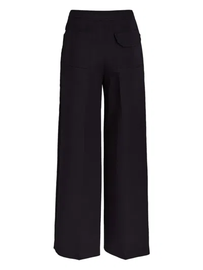 Low Classic Straight-leg Trousers In Blue
