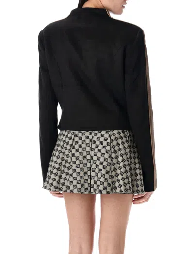 Misbhv Faux Suede Moto Jacket In Black