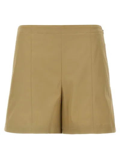 Theory Cotton Shorts With Back And Side Pockets In Beige