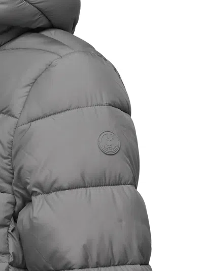 Save The Duck Boris Padded Down Jacket With Hood In Mid Grey