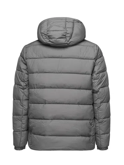 Save The Duck Boris Padded Down Jacket With Hood In Mid Grey